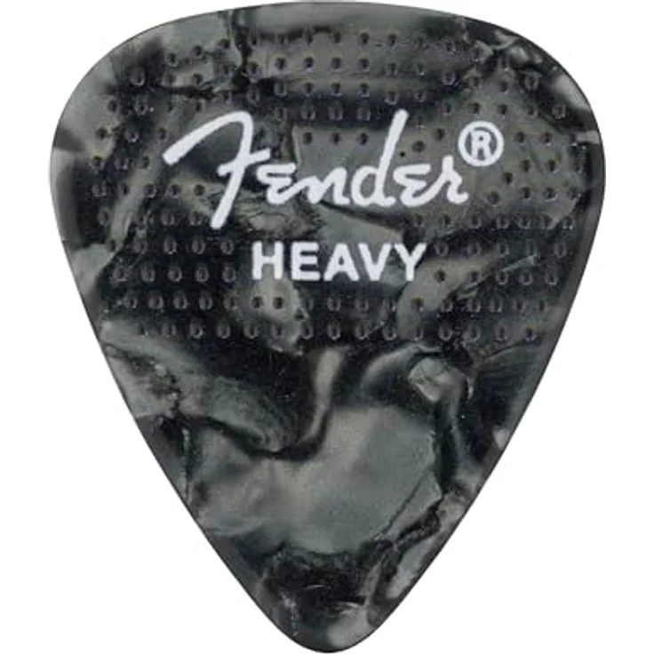 Fender 351 Dotted Celluloid Plektren, 12er Pack in verschiedenen Farben, Heavy, rutschfeste genoppte Oberfläche – Bild 7