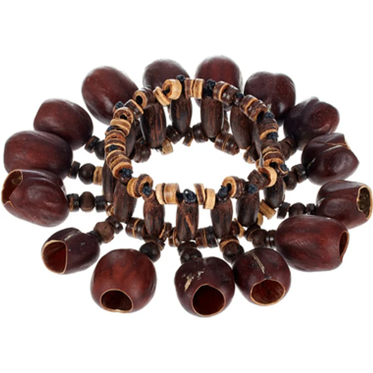 Terre Bracelet Shaker Kemiri Seeds, Holzperlenarmband mit sanften Tönen für Percussion, geeignet für Trommeln und Gitarre – Bild 1