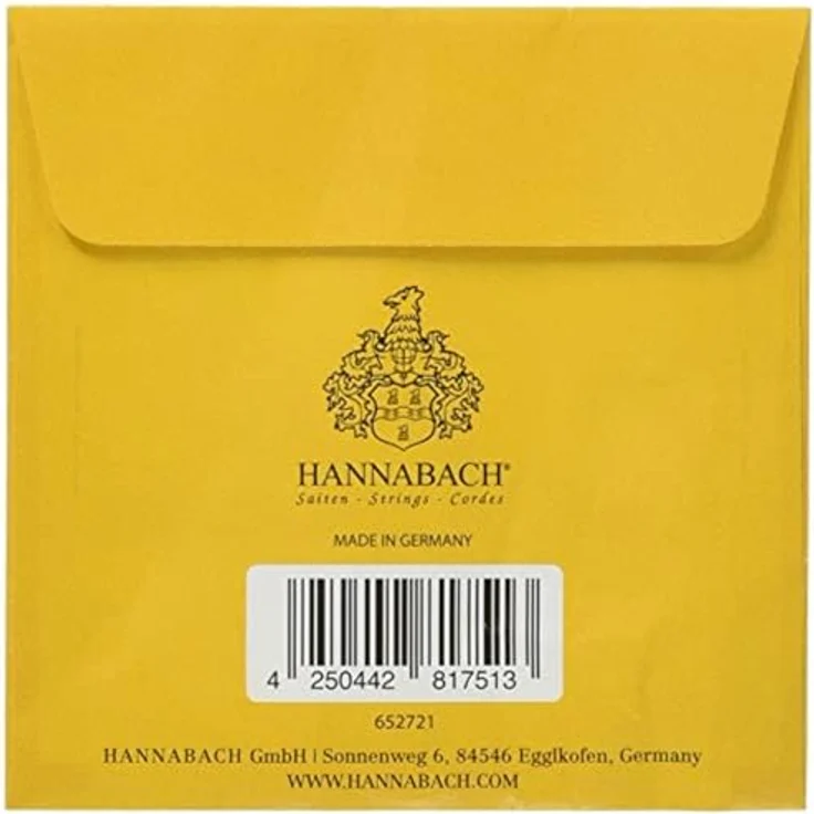 Hannabach Klassikgitarrensaiten Serie 725 Medium/High Tension Goldin Super Carbon, E1 0,62 mm, made in Germany – Bild 2