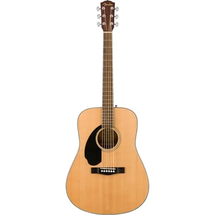 Fender CD-60S Dreadnought Akustikgitarre, Linkshändig, mit massiver Fichte Decke, Mahagoni-Boden, Walnuss-Griffbrett, Natur, inklusive kostenlose virtuelle Lektionen – Bild 1