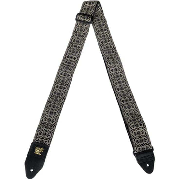 Ernie Ball GG Jacquard Strap, Gitarrengurt aus strapazierfähigem Polypropylen mit Leder-Enden, extra lang 104-182 cm, Farbe: Golden Garden Jacquard – Bild 1
