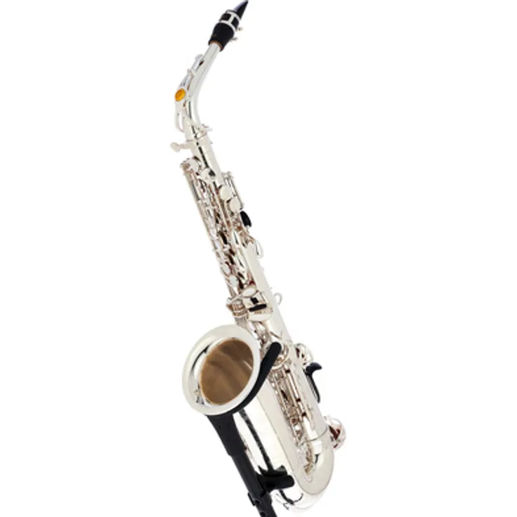 Yamaha YAS-82 ZS 03 Altsaxophon, versilbert mit handgemachtem V1 S-Bogen und Metallresonator-Polstern, inkl. Etui und Custom 4CM Mundstück