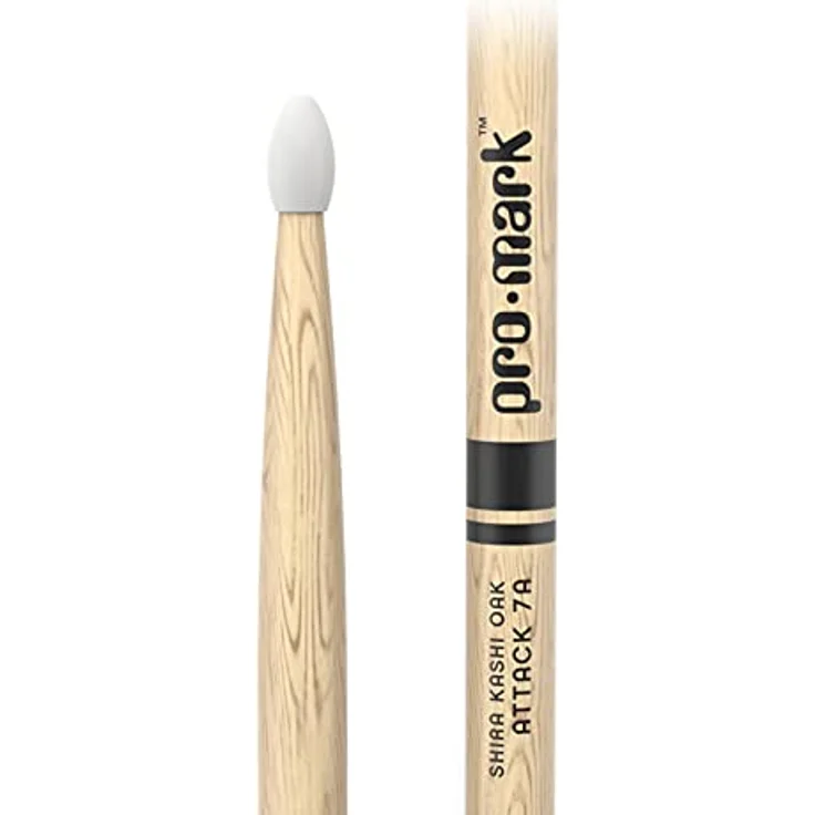 Pro Mark PW7AN 7A Classic Attack Drumsticks aus japanischem Eichenholz mit nylongepolstertem Kopf, 39,05 cm Länge, 1,30 cm Durchmesser – Bild 2