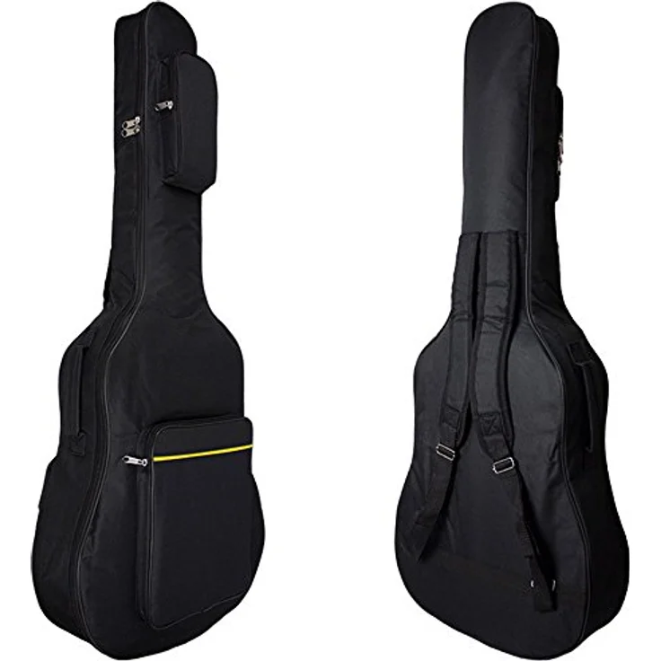 MINGZE 41 Zoll Gitarrentasche, wasserdichte Gig Tasche mit verstellbarem 6cm Schultergurt, schwarz – Bild 1