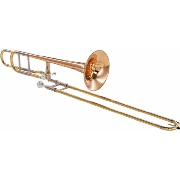 Yamaha YSL-548 GO Bb/F-Trombone, Goldmessing mit 214,4mm Schallbecher und Large Bore Bohrung, inkl. Koffer und SL 48L Mundstück