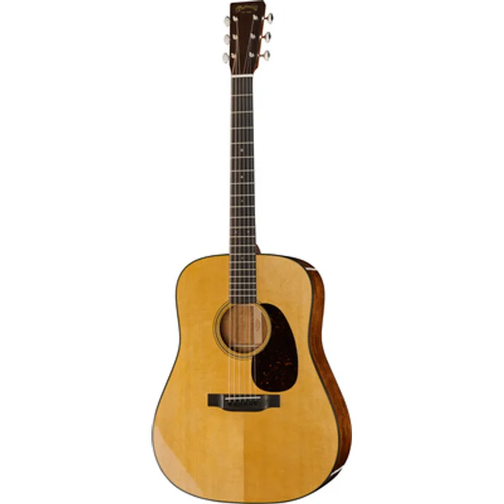 Martin Guitar D-18 2024, Dreadnought Westerngitarre mit massiver Fichten-Decke und Mahagoni-Korpus, Natural Finish