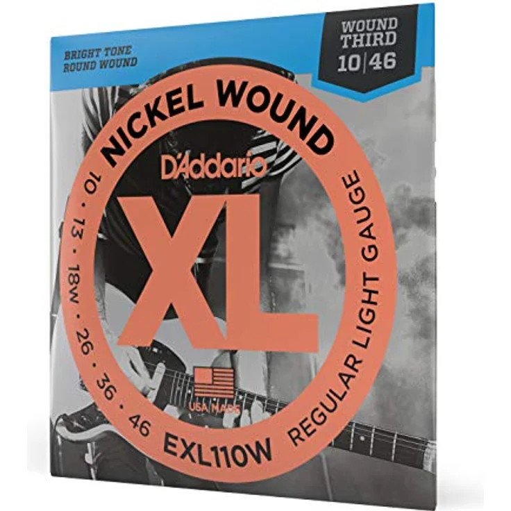 D'Addario EXL110W E-Gitarrensaiten, Nickel Wound, Regular Light, Wound 3rd, 10-46, made in USA – Bild 1