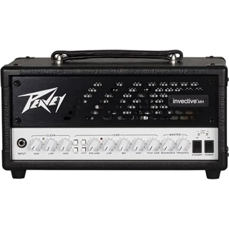 Peavey Invective MH, Röhren-Topteil für E-Gitarre mit 20 Watt RMS, Schwarz/Weiß