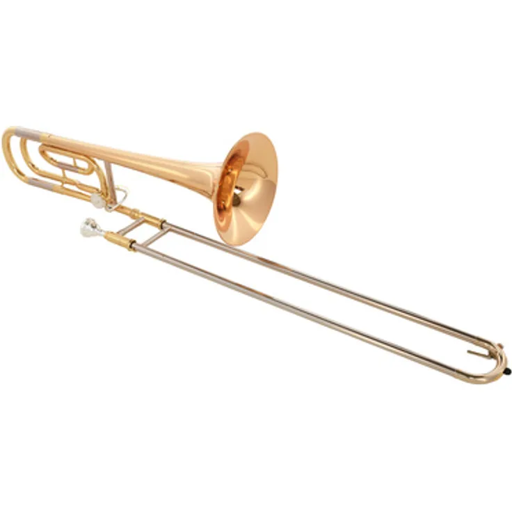 Yamaha YSL-356 G Bb/F-Trombone, Goldmessing Korpus mit Goldlack, Standard-Quartventil, Closed-Wrap, inkl. Koffer und 48S Mundstück