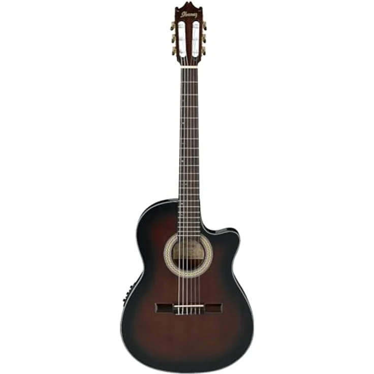 Ibanez GA35TCE-DVS, Konzertgitarre Thinline mit Cutaway, Fichtendecke, Sapele Boden und Zargen, Palisander Griffbrett, inkl. Ibanez Under Saddle Pickup, Farbe: DVS Dark Violin Sunburst High Gloss – Bild 2