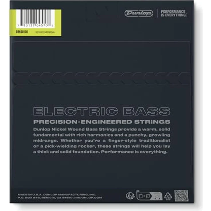 Dunlop Standard Series Nickel Wound E-Bass Saitensatz 4-Strings, Long Scale (60-120), präzise gefertigt in den USA, warmer Klang mit satten Obertönen – Bild 7