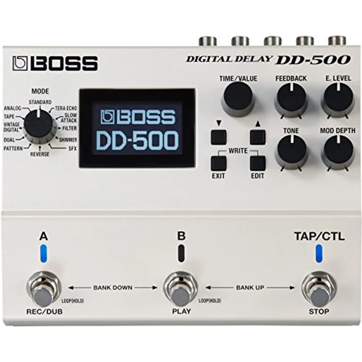 Boss DD-500 Digital Delay, Stereo Delay-Pedal mit 32-bit/96 kHz, 12 Programmen und eingebauten Phrase-Looper – Bild 1