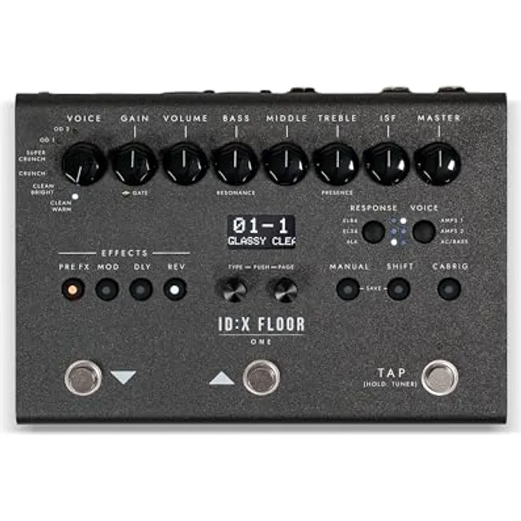 Blackstar IDX:Floor One, Gitarren-Multieffektpedal mit 3 Röhrenemulationen, über 35 Effekten, dynamischem Display, schwarz