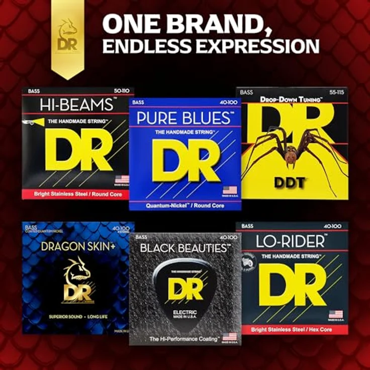 DR Strings Dragon Skin+ DBS5-45 Coated, 5-saitiger E-Bass-Saitensatz mit Edelstahl für maximale Leistung und lange Lebensdauer – Bild 8