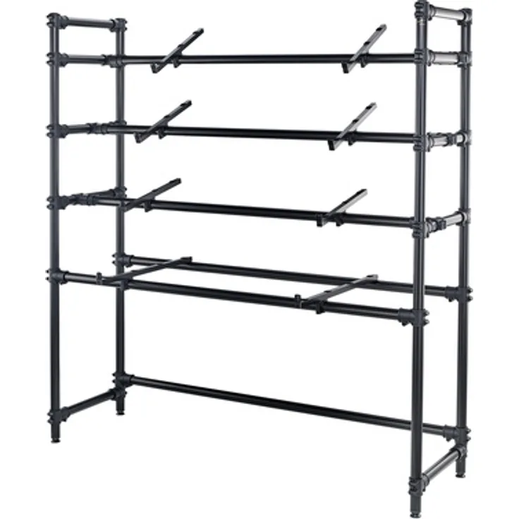 Jaspers 170-4-150B, Keyboard-Ständer aus schwarz pulverbeschichtetem Aluminium, höhenverstellbar, für schwere Keyboards bis 40 kg