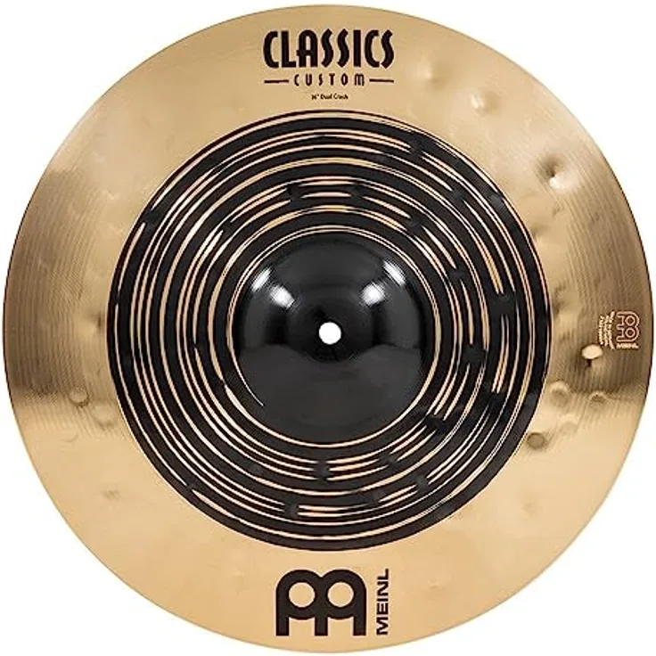 Meinl Classics Custom Dual 16 Zoll Crash Becken (40,64 cm), B12 Bronze, Dunkles und Brilliantes Finish, große dynamische Bandbreite