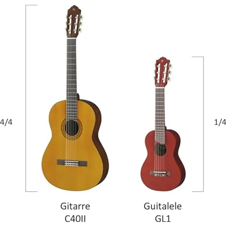Yamaha GL1 PB, Gitarlele mit 6 Saiten, Fichtendecke, Body Meranti, Griffbrett aus Palisander, Farbe Persimon Brown, inkl. Gig Bag – Bild 2