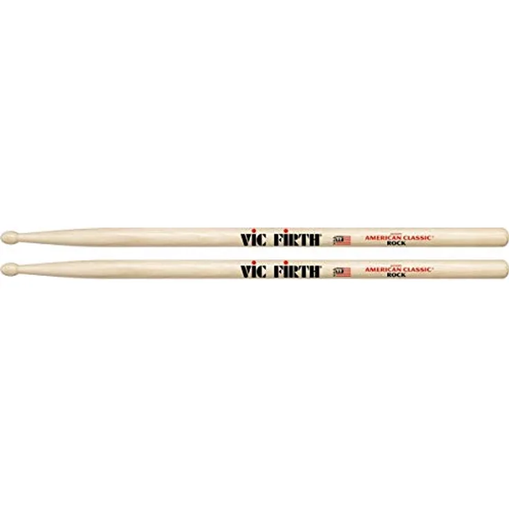 Vic Firth Rock American Hickory Wood Tip Drumstick, robuste Schlagstöcke aus Hickory für ausgeprägten Klang