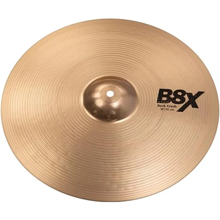 Sabian 16" B8X Rock Crash, Schlagzeugbecken aus B8 Bronze mit gehämmerter Glocke und warmem Sound, natural Finish – Bild 3