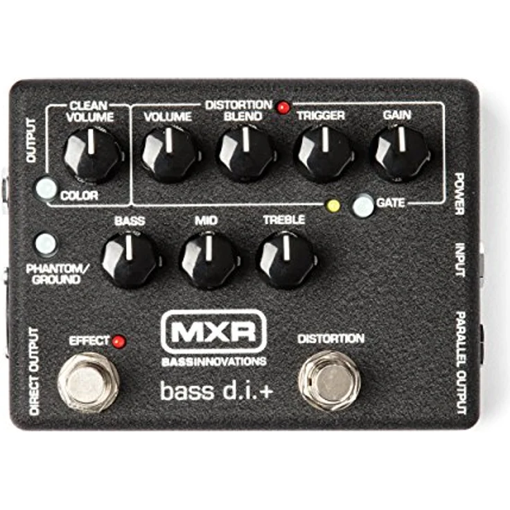 MXR Jim Dunlop Bass Distortion, Overdrive-Pedal mit Distortion- und Clean-Kanal, rot – Bild 1