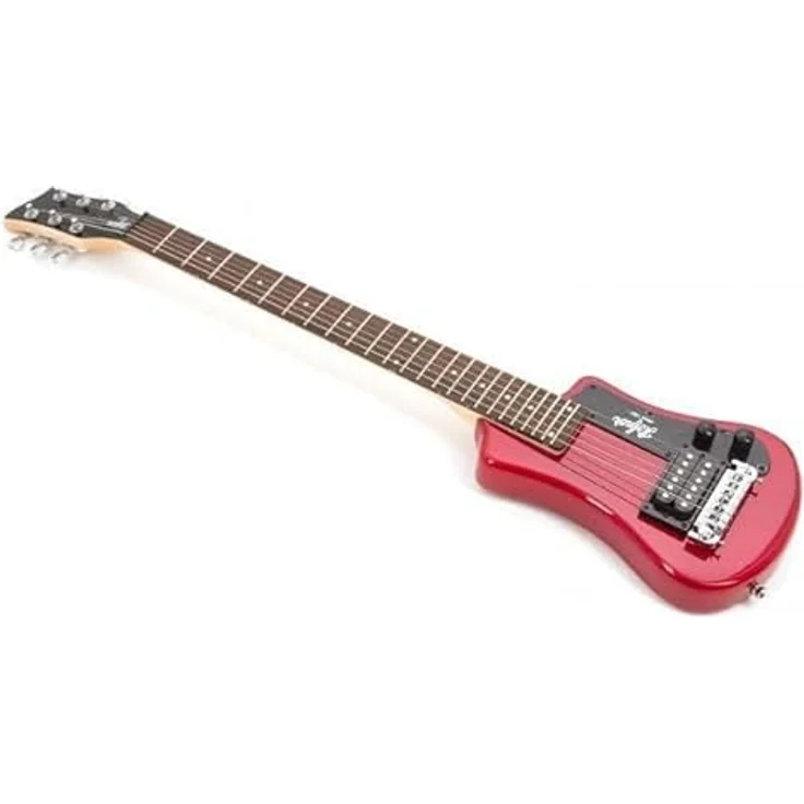 Höfner Shorty R, E-Gitarre mit Linde Korpus, Ahorn Hals, 1 Humbucker Pickup, rot – Bild 6