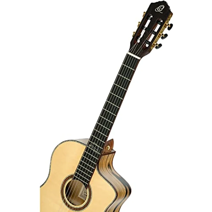 Ortega BYWSM, Konzertgitarre mit Tonabnehmer und Cutaway, Natur hochglanz, Billy Watman Signature, 4/4 Größe, Massiv Alaska-Sitka-Fichte – Bild 8