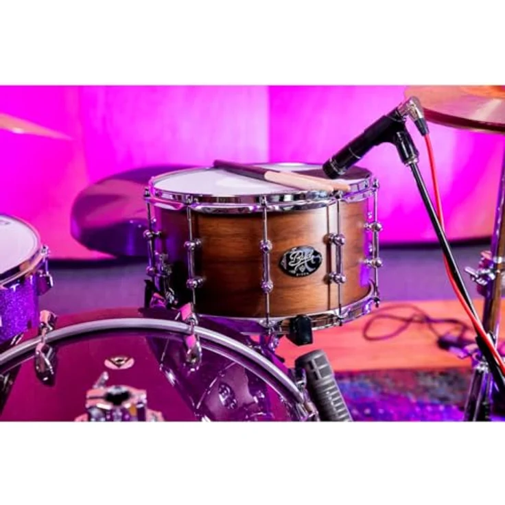 Dixon 14"x08" Gregg Bissonette Signature Snaredrum, Artisan Serie mit Walnussholz und Ahornkessel, Satin Natural Walnut Finish – Bild 6