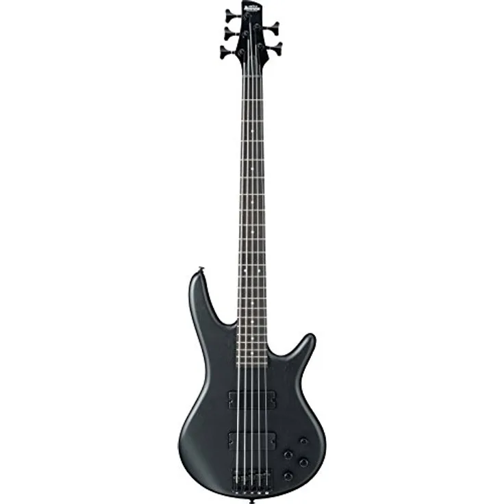 Ibanez GSR205B-WK, 5-saitiger E-Bass mit Nyatoh Korpus, Ahorn Hals und Phat II EQ, Weathered Black