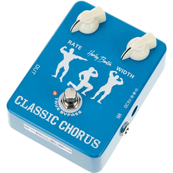 Harley Benton Classic Chorus, analoges Effektpedal für E-Gitarre mit True Bypass und Rate- sowie Width-Regler