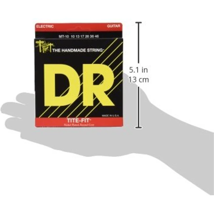 DR Strings Tite-Fit MT-10, E-Gitarre Saiten Medium 10-46, klassischer Nickel-Sound mit ausgewogenem Spielgefühl – Bild 3
