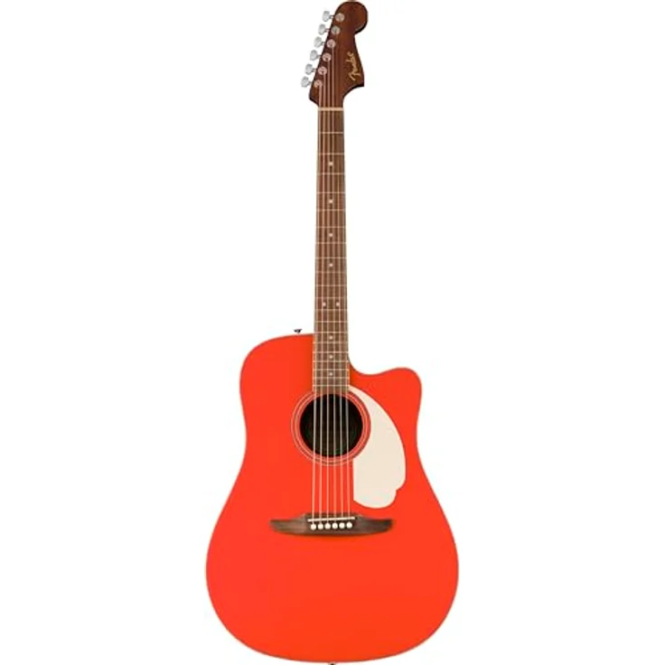 Fender CA STD Redondo CE IPG FRD, Westerngitarre mit Cutaway und Elektronik, Dreadnought-Format, Fiesta Red – Bild 1