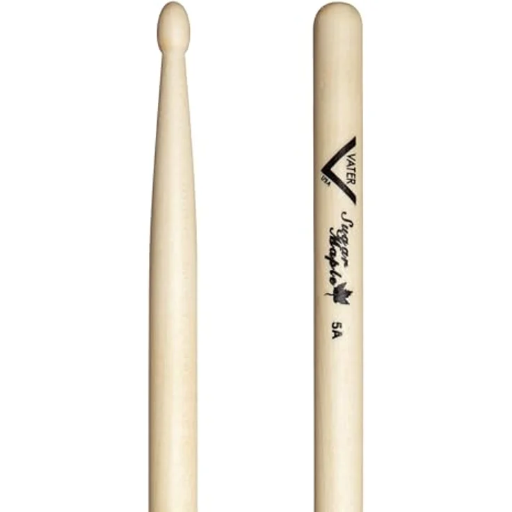 Vater 5A Sugar Maple Sticks, Drumsticks aus American Maple mit Holz Kopf, ideal für Jazz Drummer – Bild 1