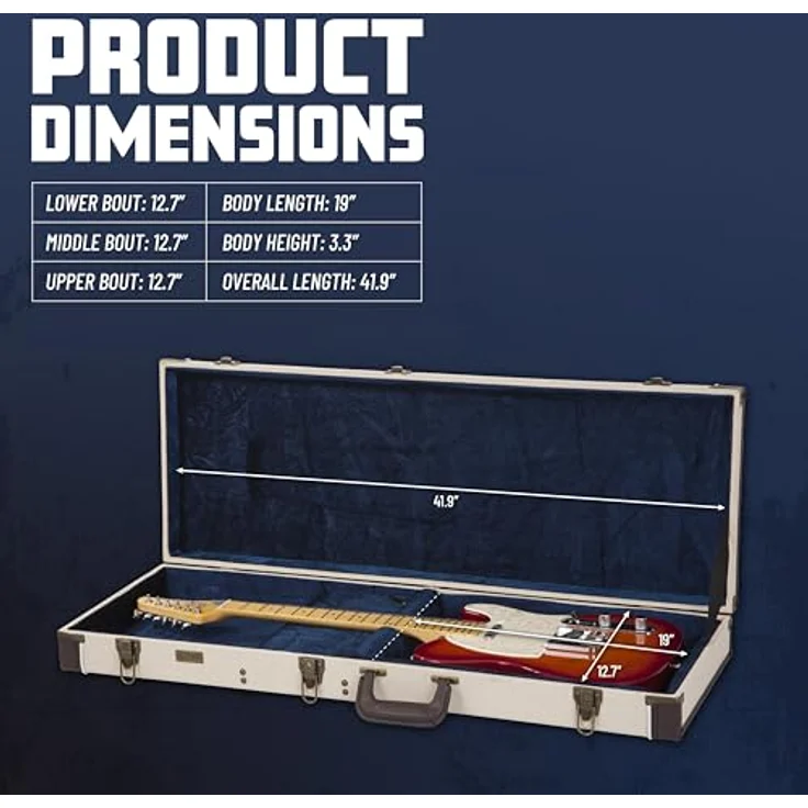 Gator Journeyman Electric Guitar, Gitarrenkoffer aus Sackleinen mit antiken Messingbeschlägen, beige – Bild 6