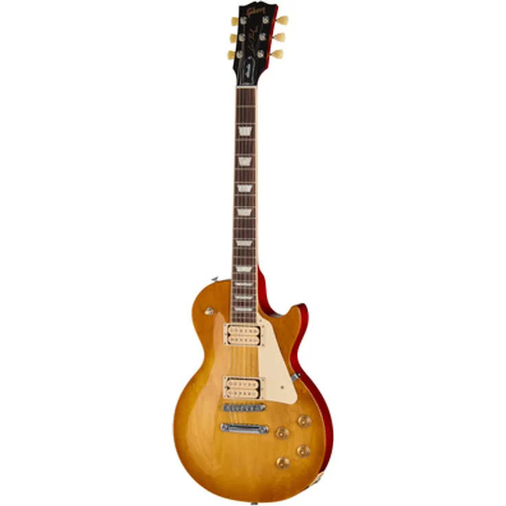 Gibson Les Paul Studio DT DLM, E-Gitarre in Dirty Lemon Burst, Mahagoni-Korpus, Burstbucker Pro Tonabnehmer, inkl. Gigbag