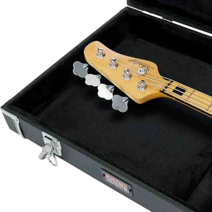Gator Deluxe Case Bass, Koffer für Bassgitarren aus Sperrholz, außen Kunstleder, schwarz, 122,56 cm x 41,91 cm x 11,43 cm, 6,52 kg – Bild 12