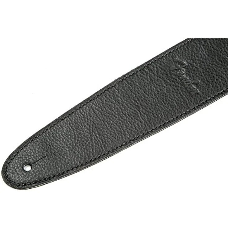 Fender Artisan Leather Strap BK, Gitarrengurt aus 3-lagigem handverlesenem Leder, 6,35cm breit, verstellbar von 101,60cm bis 139,70cm, schwarz, made in USA – Bild 2