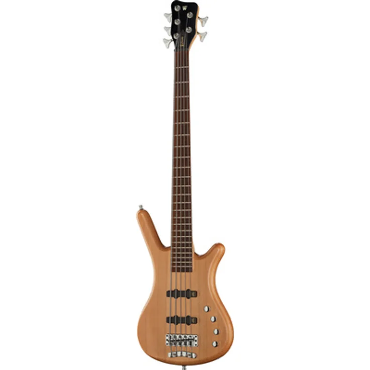 Warwick RockBass Corvette Basic RB 5 NTS, 5-Saiter E-Bass mit Erle Korpus, Wenge Griffbrett und aktiver 2-Band Elektronik, Natural Transparent Satin Finish