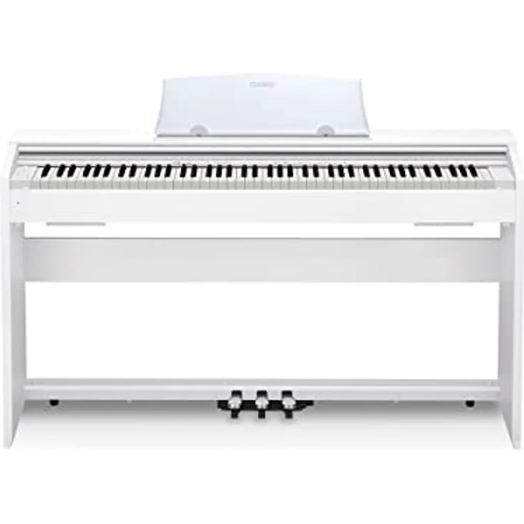 Casio PX-770 WE Privia, Digitalpiano mit 88 Tasten, 19 Sounds, 128 stimmiger Polyphonie, weiß matt