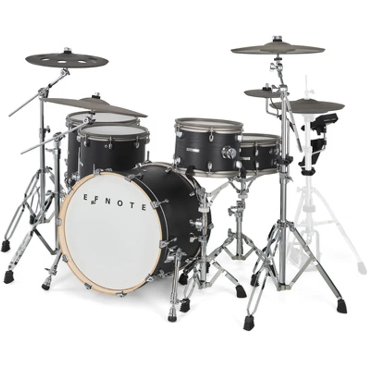 Efnote 7X E-Drum Set, 6-lagige Birkenholz Kessel, Finish: Black Oak, 128 Multilayer Sounds, 20 Preset Kits, 80 User Kits, integriertes USB Audio Interface, Bluetooth Audio In und MIDI