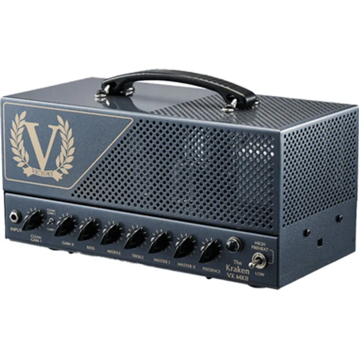 Victory Amplifiers VX Kraken MKII Lunch Box Head, Röhren Verstärker mit 3 Kanälen, 50 Watt, inkl. Gigbag, Handmade in UK