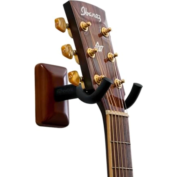 Gator Frameworks GFW-GTR-Hanger Mahagoni, Wandmontierter Gitarrenständer für E-Gitarren, Akustikgitarren und Bässe mit rutschfestem Drehgelenk und Schaumstoffkissen – Bild 10