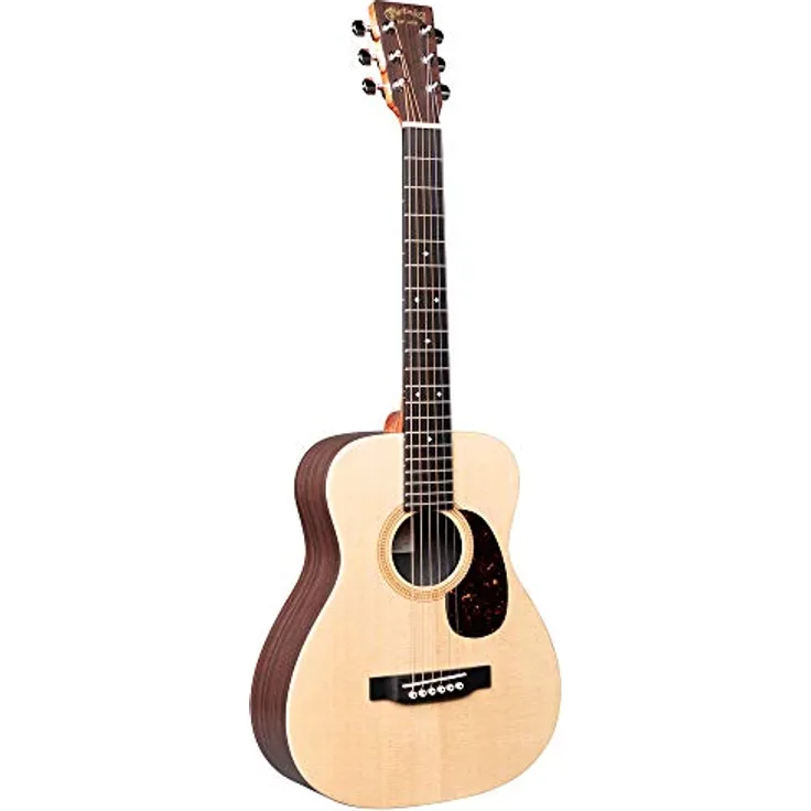 Martin Guitar LX1RE, Little Martin Westerngitarre mit massiver Fichten-Decke, Naturfarbe, inkl. Fishman Sonitone Elektronik und Gigbag