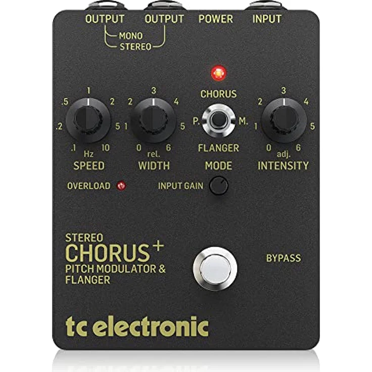 tc electronic SCF Gold Chorus/Flanger, vollanaloges Effektpedal für E-Gitarre mit Chorus, Flanger & Pitch Modulation, 3 Regler, kompakt und leicht – Bild 1