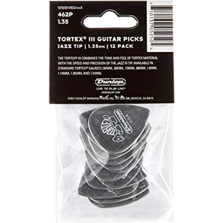 Dunlop Tortex III Plektren, 1.35 mm, Players Pack mit 12 Stück – Bild 4