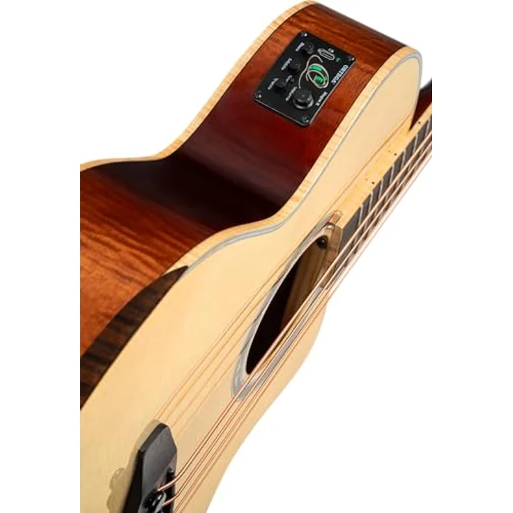 Ortega KTSM2-4 Ken Taylor Signature, 4-saitiger Akustik-Bass mit massiver Fichtendecke und Whiskey Burst Finish, inklusive wiederaufladbarer MagusX/B Elektronik – Bild 3
