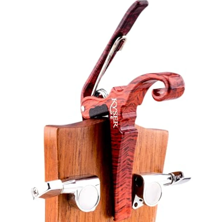 Kyser Quick-Change Capo Nylon RW, Kapodaster für Konzert- und Flamencogitarren, rosewood, mit geringem Federdruck und einfacher Einhandbedienung – Bild 4