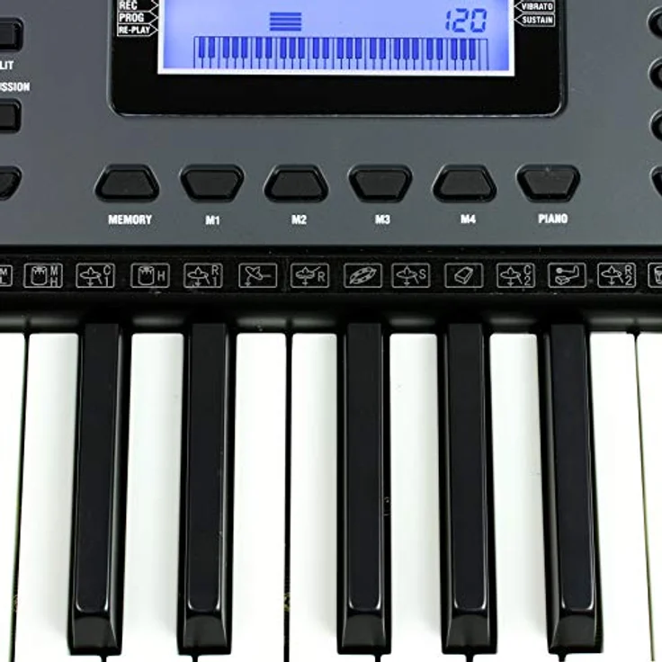RockJam 61 Key Keyboard Piano mit Pitch Bend, LCD-Display, 300 Rhythmen, 300 Töne und Micro SD Slot – Bild 4