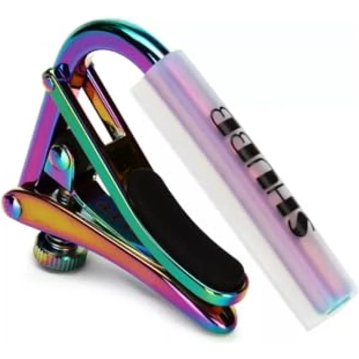 Shubb C1P Capo für E- und Westerngitarre, Royale "Paua Pearl" mit reibungslosem Rollenverschluss und neuem Hebeldesign – Bild 2