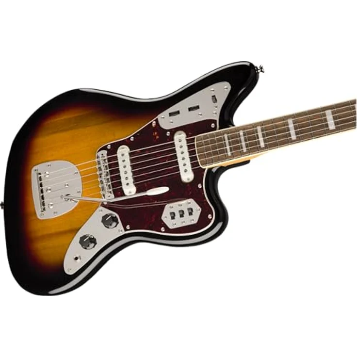 Squier Classic Vibe '70s Jaguar LRL E-Gitarre, 3-Color Sunburst, mit Alnico Single-Coil Tonabnehmern und Dual-Circuit Lead/Rhythm-Design – Bild 5