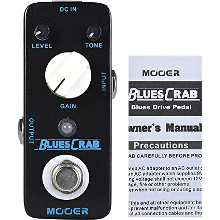 Mooer Blues Crab, Overdrive Effektpedal mit Level-, Tone- und Gain-Regler, Metallgehäuse, Echter Bypass – Bild 5